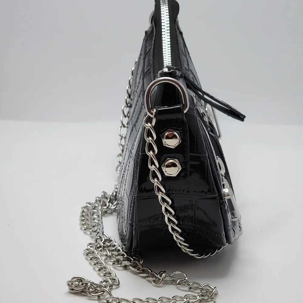 Small Crocodile Embossed Y2K Crossbody Bag